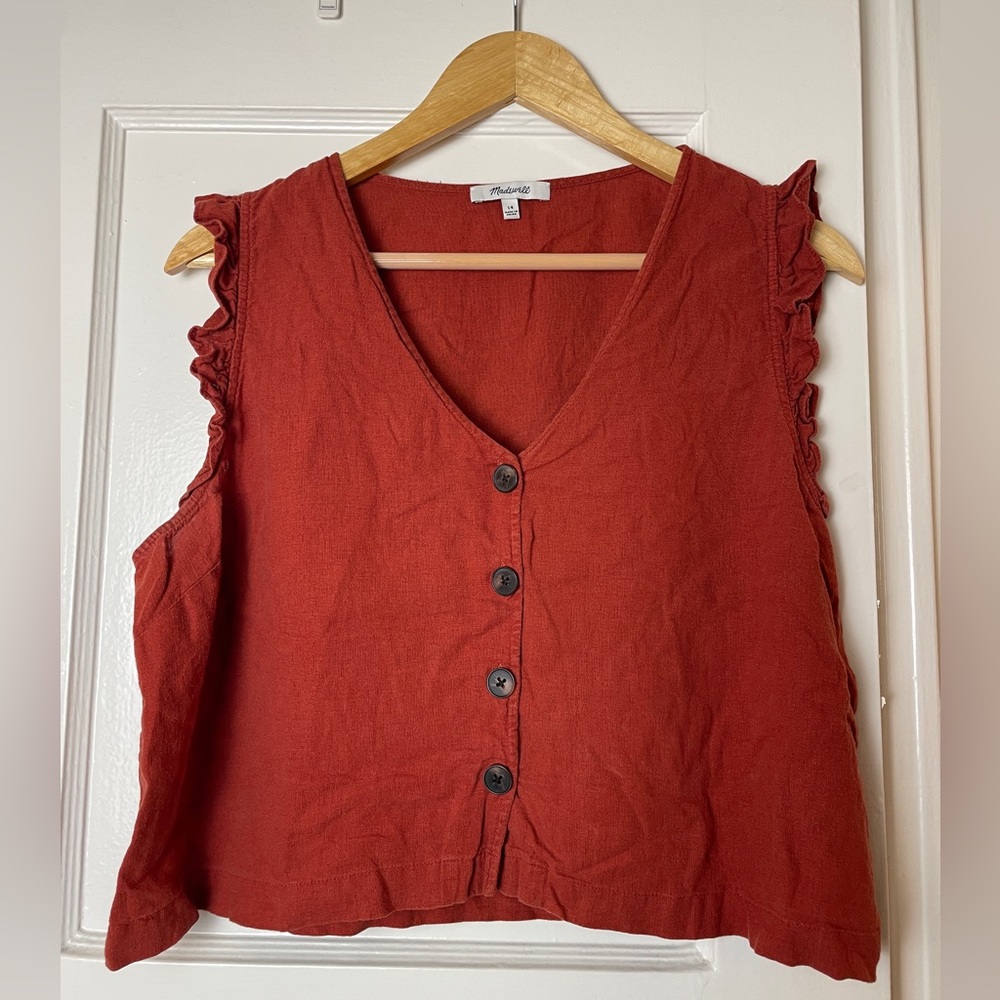 Madewell Sleeveless Ruffle Top